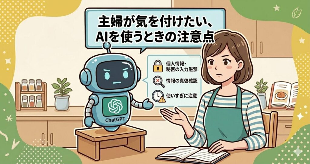 主婦が気を付けたい、AIを使うときの注意点