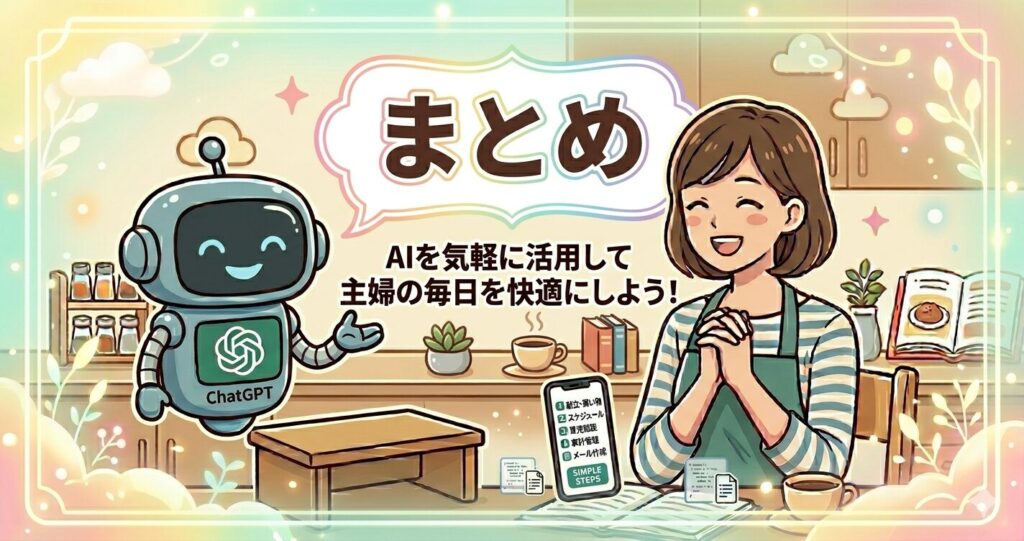 AIを気軽に活用して主婦の毎日を快適にしよう！